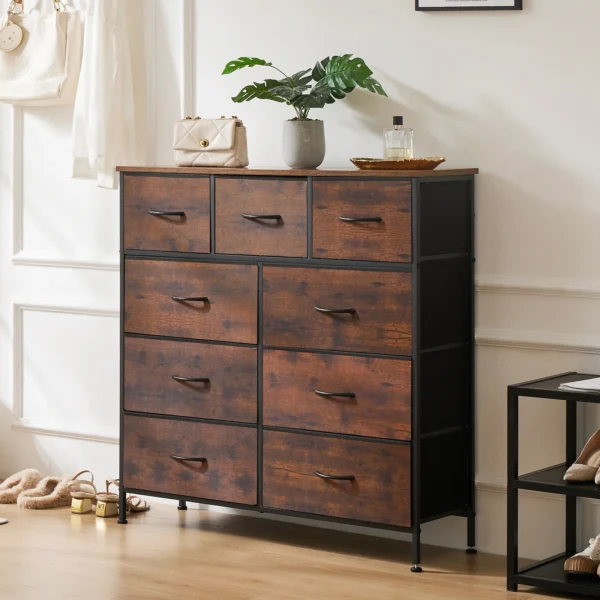 9-Drawer Fabric Dresser