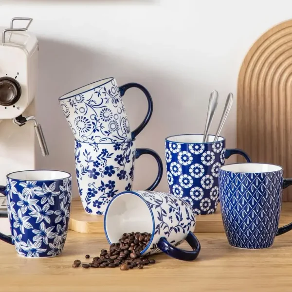 Porcelain Coffee Cups Set of 6