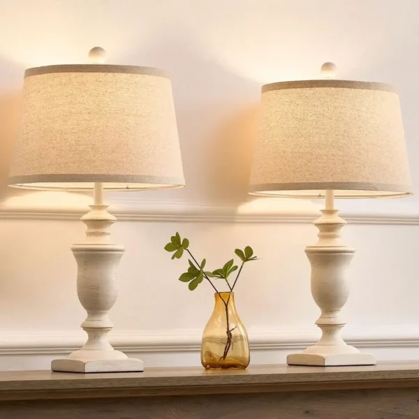 Farmhouse Table Lamps Set