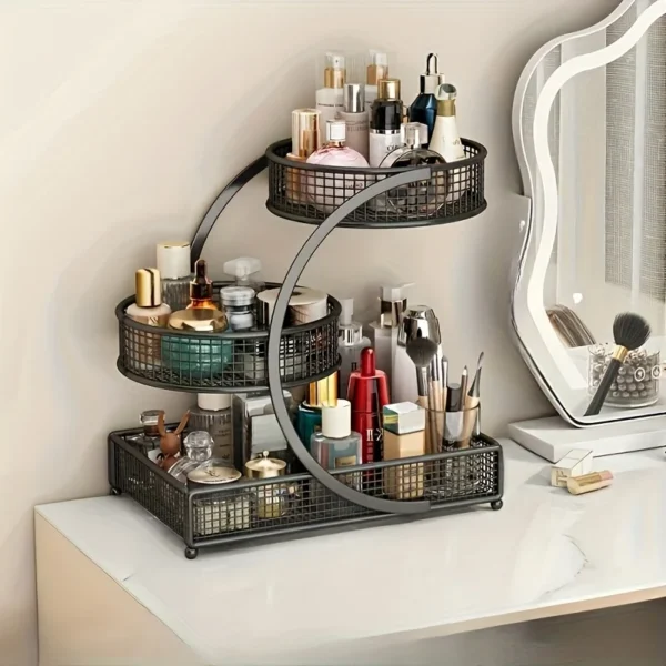 Black Metal Cosmetic Rack