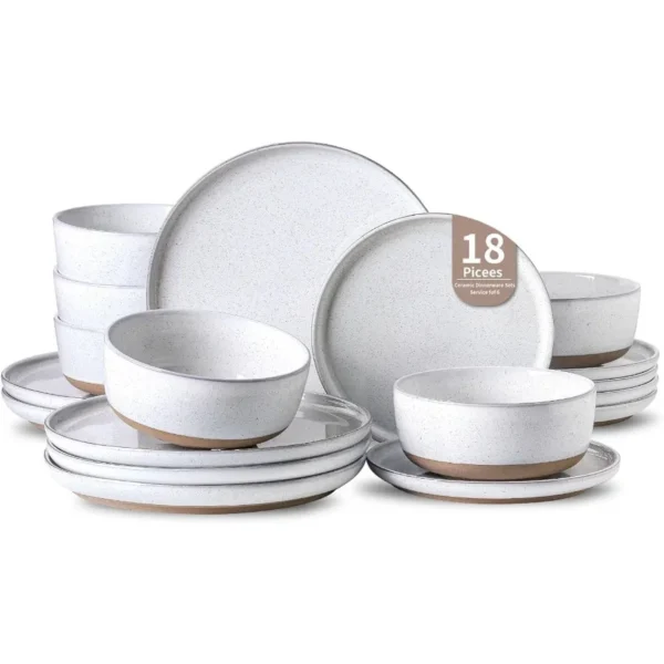 Speckled Stoneware 18 Piece Set